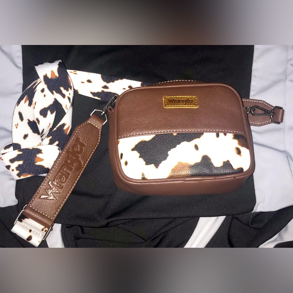 Wrangler Brown and White Men's Crossbody Bag
